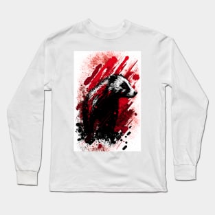 Ink Painting of A Badger Long Sleeve T-Shirt